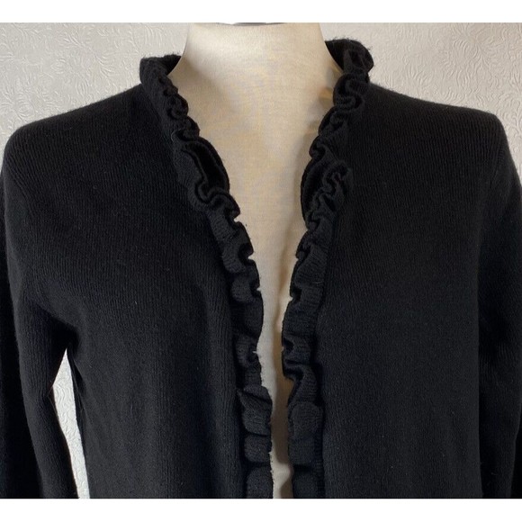 Neiman Marcus Women's Sz Med Black Cashmere Sweater - Picture 2 of 7